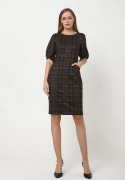 Vendita calda ❤️ Madam-T Donna JERSEYKLEID AGARATA - Tubino - Schwarz, Senf ❤️